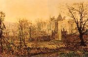 Atkinson Grimshaw Knostrop Hall, Early Morning painting